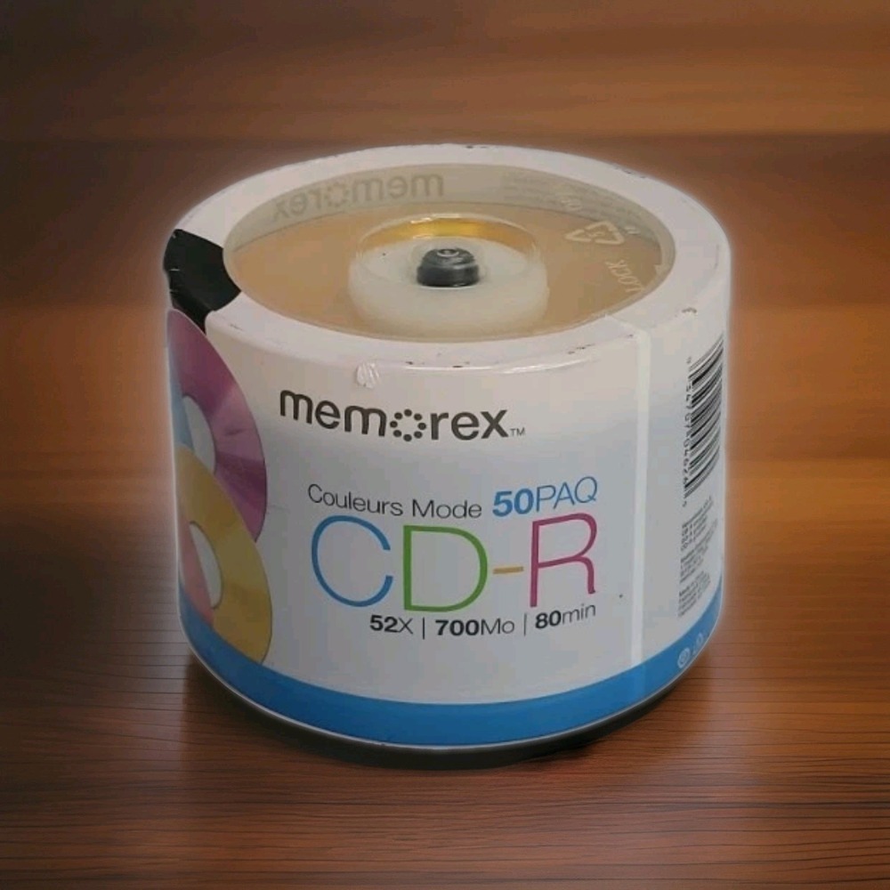 Memorex Cool Colors CD-R 50 Pack Spindle 52x 700 MB 80 Min Recordable CD-R New